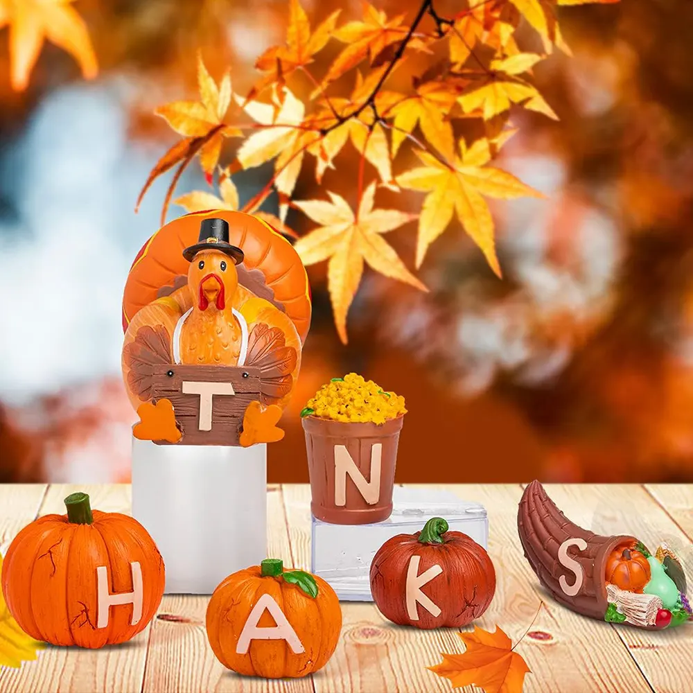 Thanksgiving Turkey Pumpkin Figurine