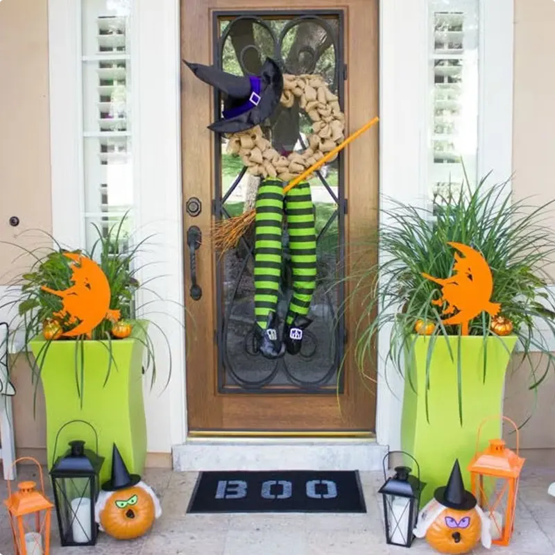 Witch-Filled Halloween Front Porch