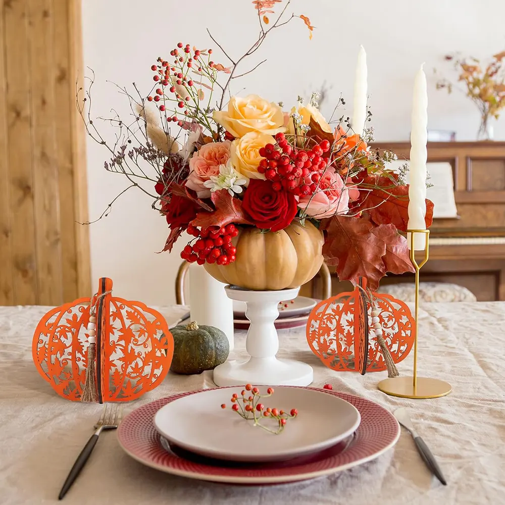 Wooden Pumpkin Décor